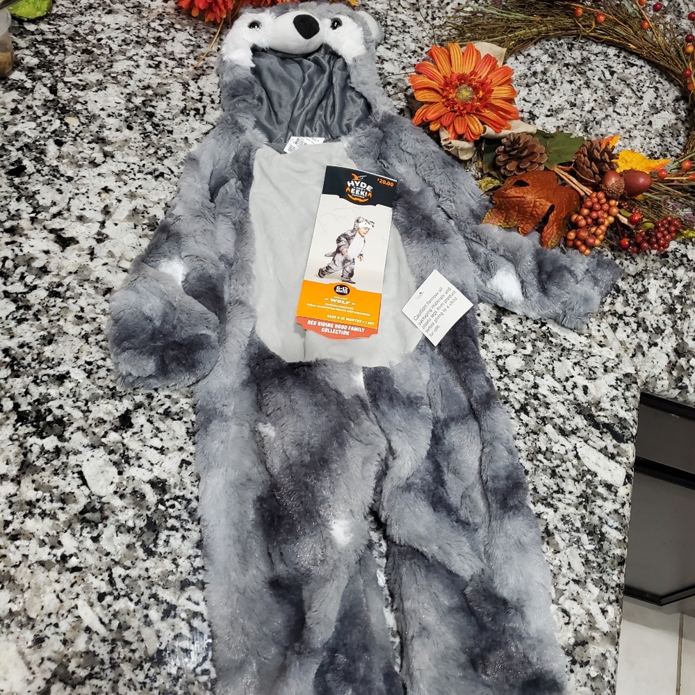Baby costume wolf  6-12 M warm and soft